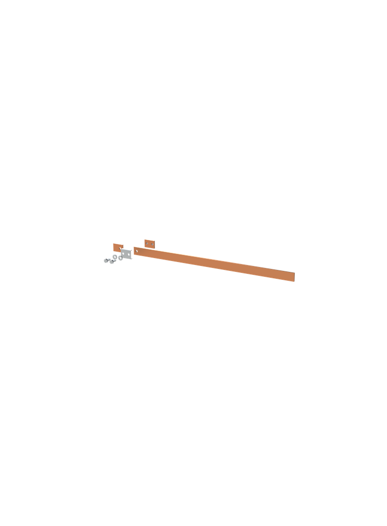 ZX2238 Szyna miedziana 30x5mm szerokość 3PW 750mm V1, A1 (do samodzielnego montażu)