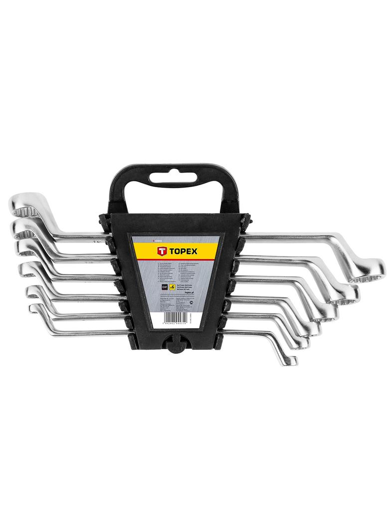 Klucze oczkowe odgięte 6-17 mm, zestaw 6 szt.