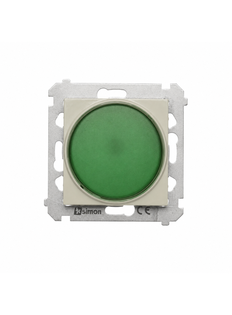 Simon 54 Sygnalizator świetlny LED zielone światło kaszmir mat DSS3.01/42
