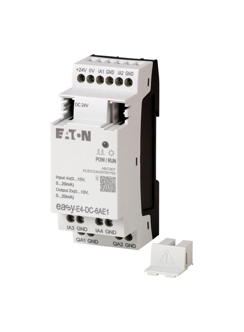EASY-E4-DC-6AE1 easyE4 rozszerzenie 24VDC 4AI 2AO (0/4..20mA/0..10VDC) 197223 EATON