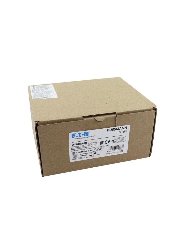 NH FUSE 250A 500V GG/GL SIZE 03 Wkładka NH03 250A 500V GL/GG podwójny wskaźnik 250NHG03B EATON