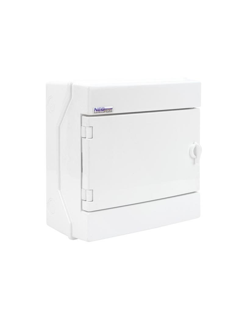 Rozdzielnica hermetyczna natynkowa 1x8 IP65 500VAC/1000VDC RH-8/B białe drzwi 36.7 OPATÓWEK