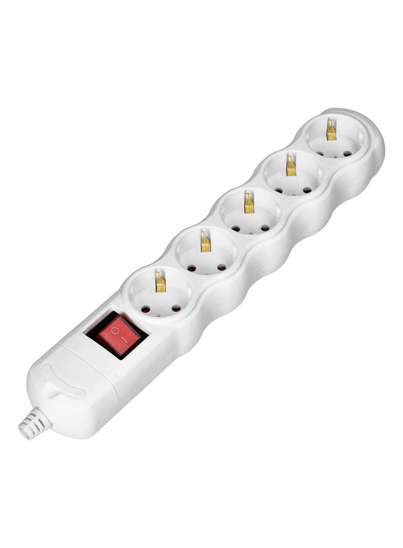 Rozgałęźnik wielogniazdowy 5x2P+Z z wyłącznikiem Schuko biały OR-AE-13267(GS)/W ORNO