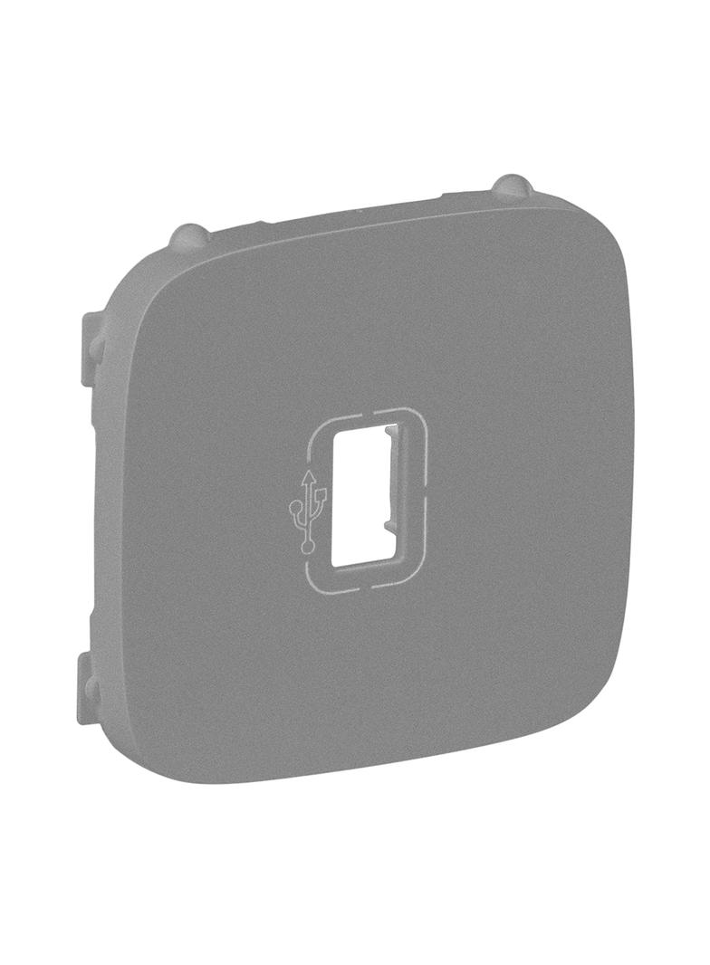 VALENA ALLURE - PLAKIETKA ALUMINIUM GNIAZDA USB Z PRZEWODEM, Legrand