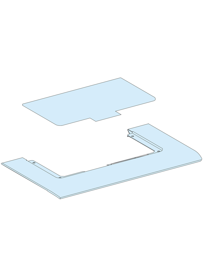 Rozdzielnice PrismaSet, komplet osłona z otworem i płyta dławicowa z tworzywa do przedziału