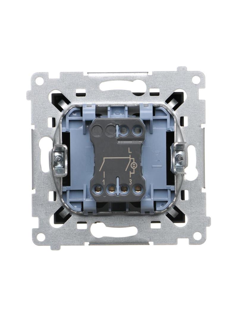 Simon 54 Łącznik świecznikowy z podświetleniem LED i do wersji IP44 16A 250V zaciski śrubowe czarny *Posiada wkładkę DU1W DW5ABL.01/49 KONTAKT
