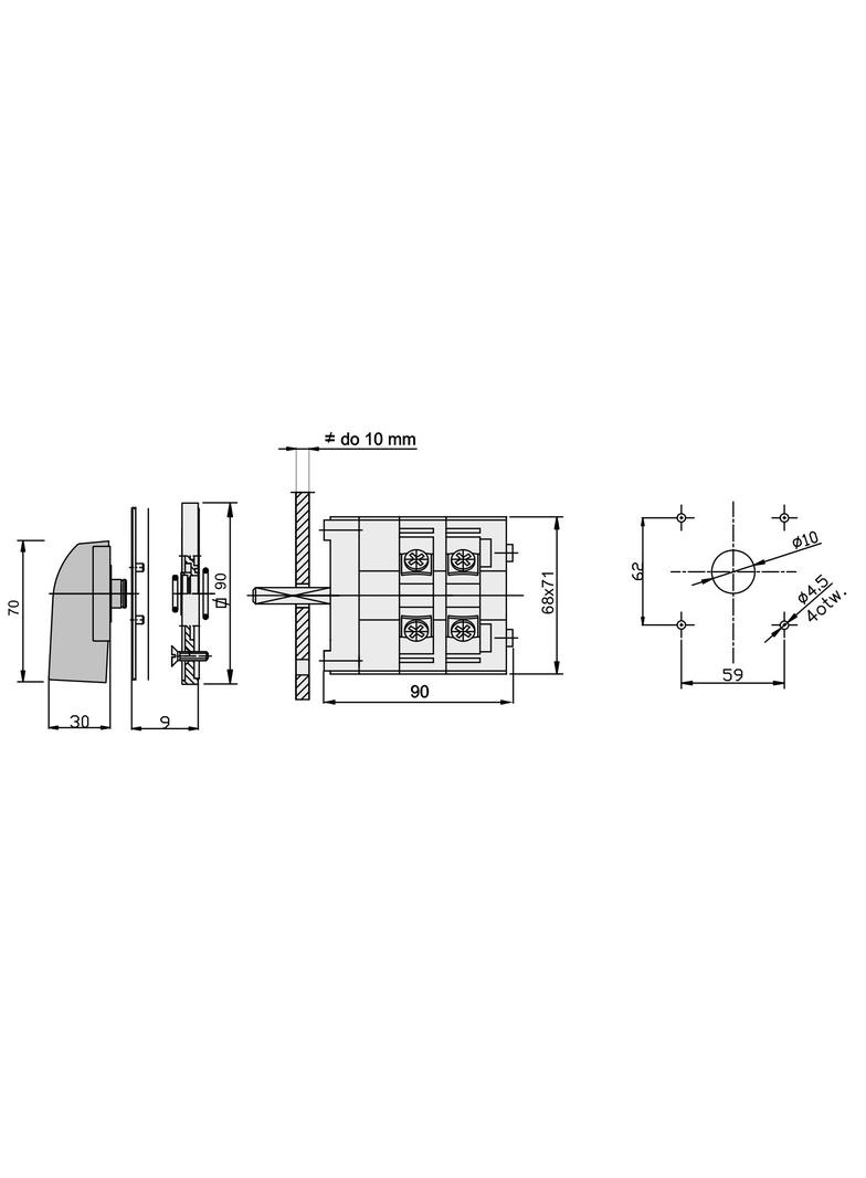 ŁK 100-12 Włącz-wyłącz  0-I IP-65