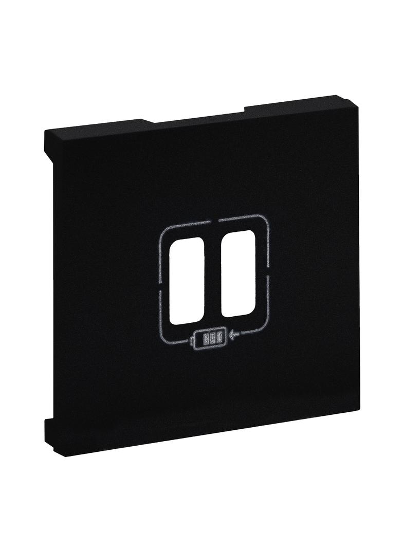 NILOE STEP - GNIAZDO USB 3A TYP A+A - PLAKIETKA KOLOR CZARNY, Legrand