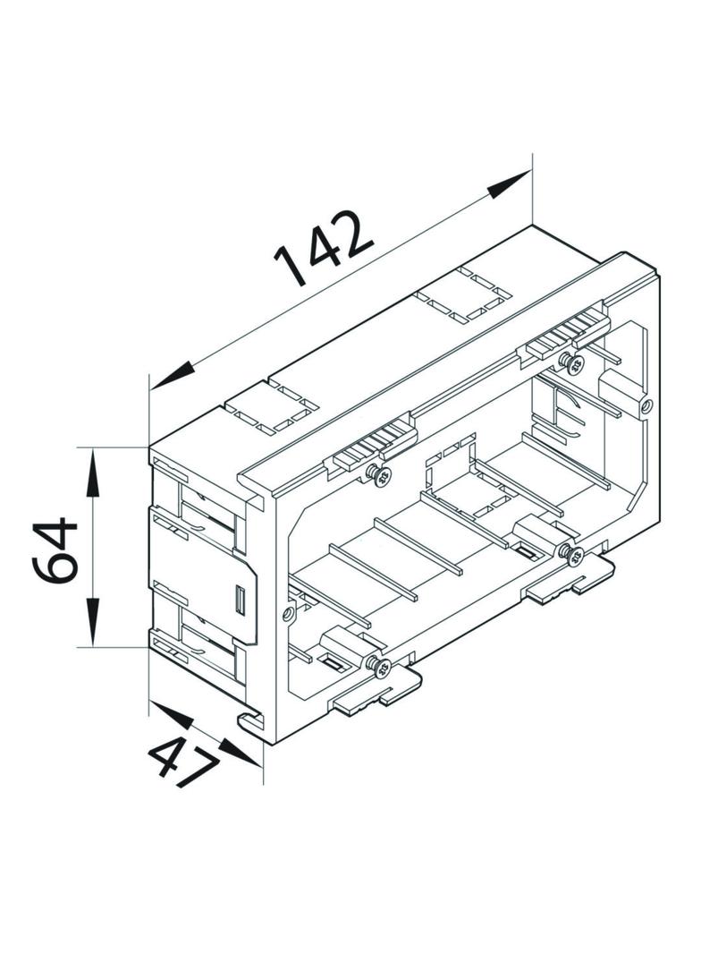 tehalit.WA Puszka instalacyjna podwójna montaż krawędziowy G2860 HAGER