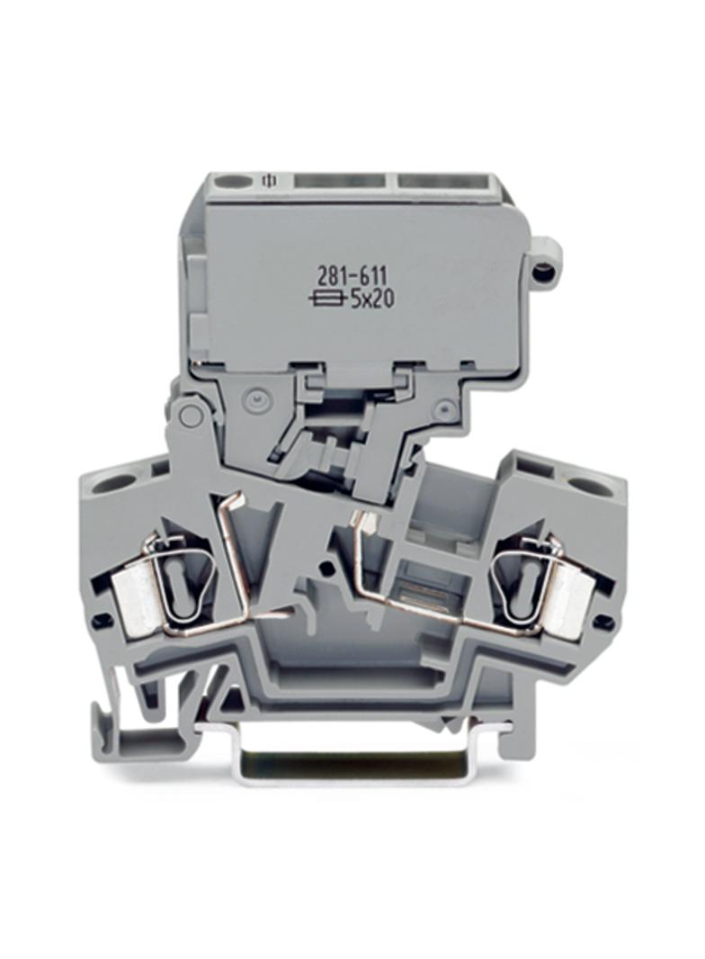 złączka bezpiecznikowa 4 mm2 szara