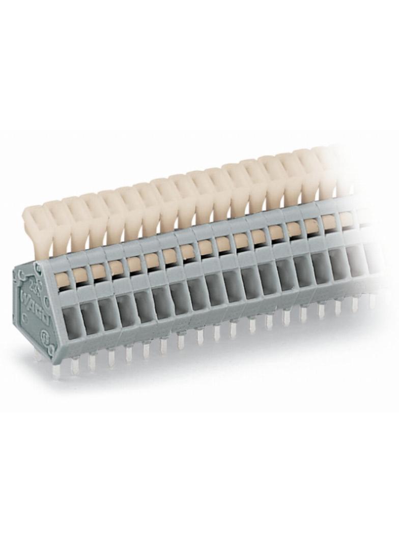 listwa zaciskowa do pł. drukowanych 2-bieg. szara raster 2,5 mm