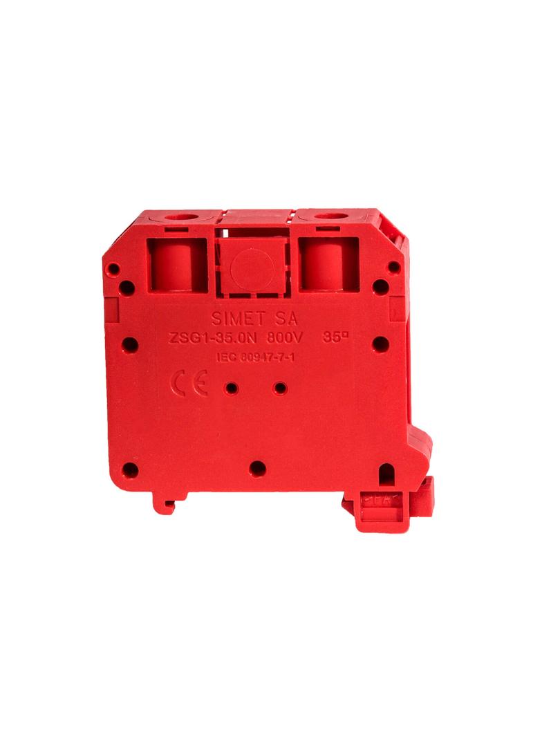 Złączka szynowa gwintowa 2,5‑35mm2 2‑torowa czerwona ZSG1‑35.0N 11721311 SIMET