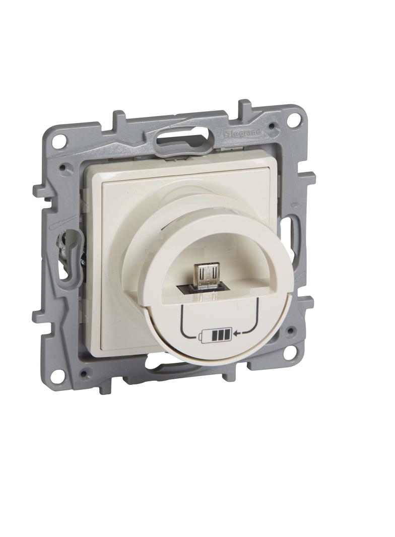 NILOE - STACJA ŁADUJĄCA MICRO USB 5 V + USB 5 V 2400 MA KREMOWA, Legrand