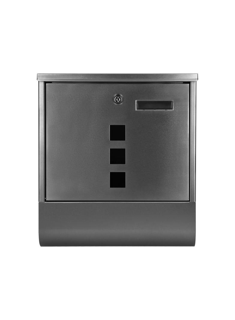 Skrzynka na listy HAITI z galwanizowanej stali z gazetnikiem i okienkami i wizytownikiem kolor czar