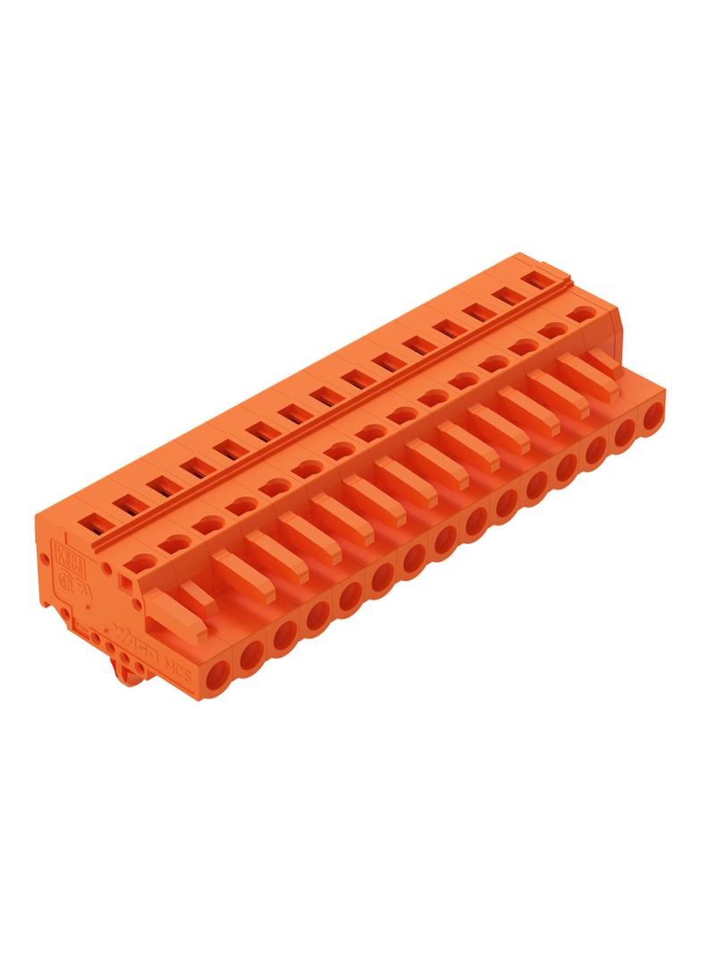 MCS-MIDI Classic gniazdo 15-bieg. pomarańczowe raster 5,08 mm /25szt./ WAGO