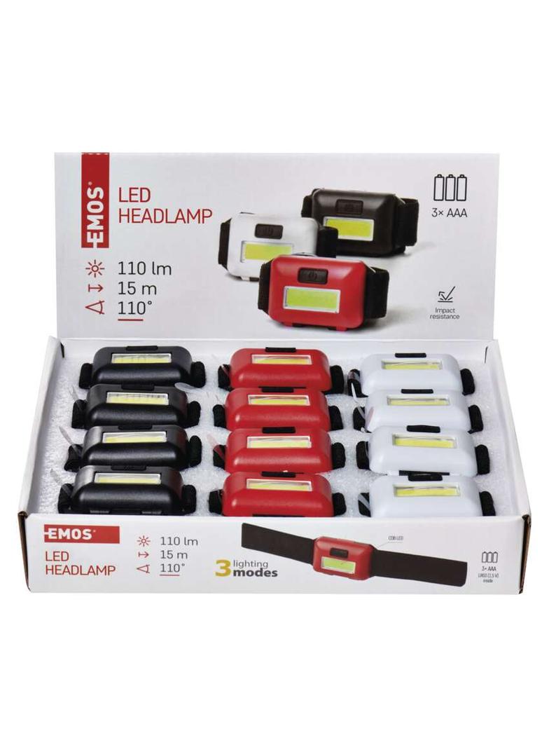 Latarka czołowa LED COB 1W 110 lm 15m 3× AAA P3538 EMOS
