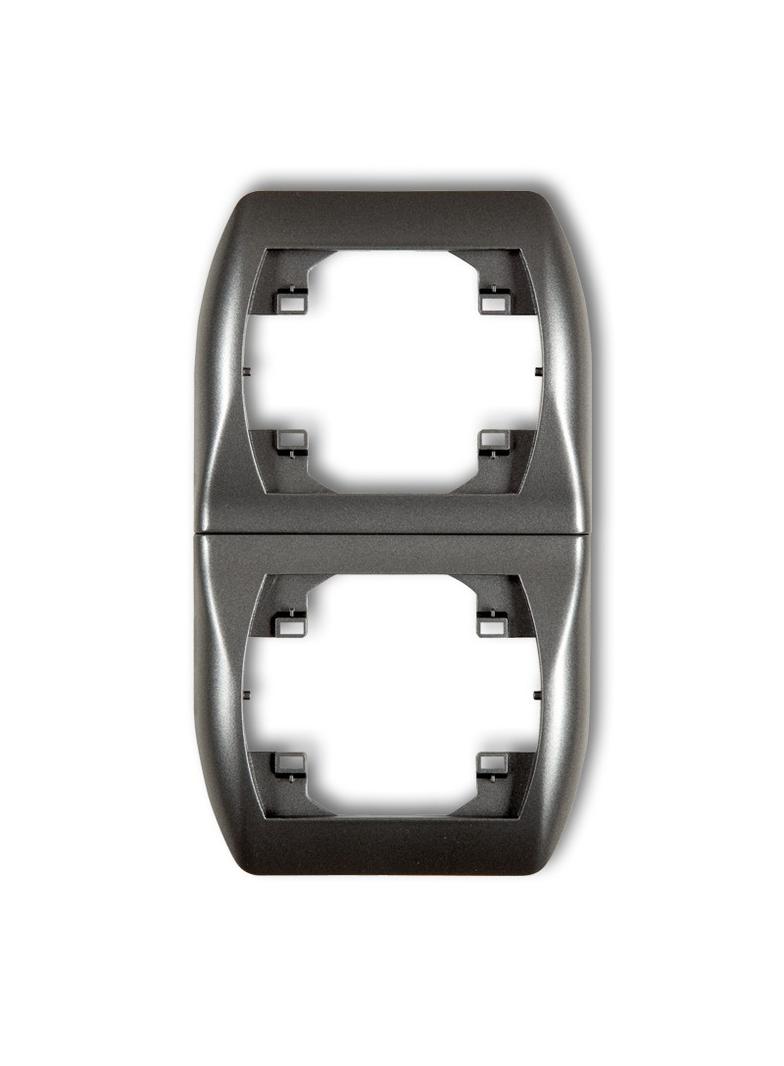 TREND Ramka pionowa podwójna grafitowa