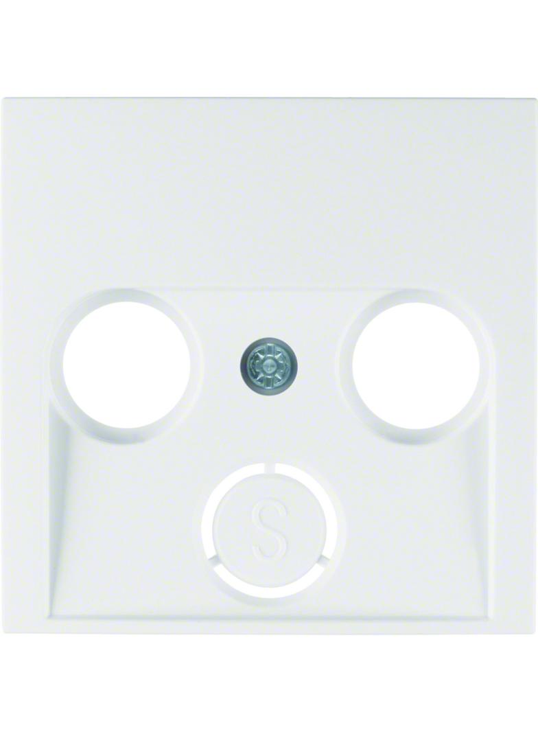 BERKER S.1/B.3/B.7 Płytka czołowa do gniazda antracytowego 2- i 3-wyj. biały 12031909 HAGER