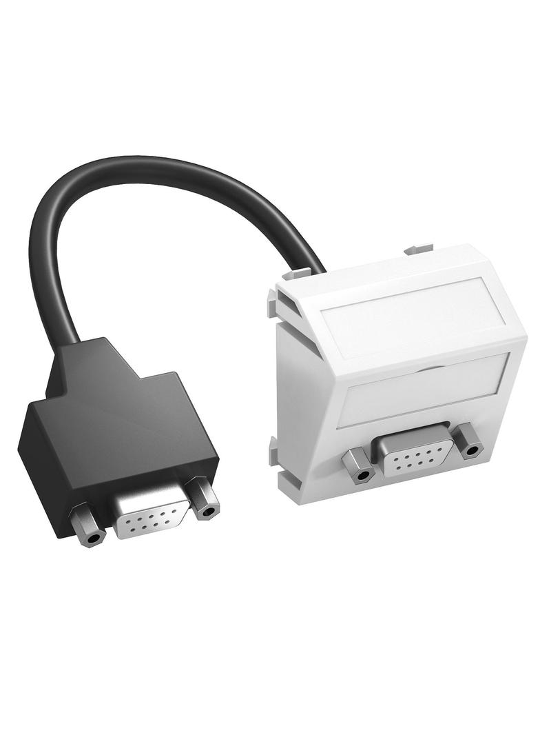 MTS-DB9 F RW1, Wspornik multimedia D-Sub9 z kbl., gn.-gn.