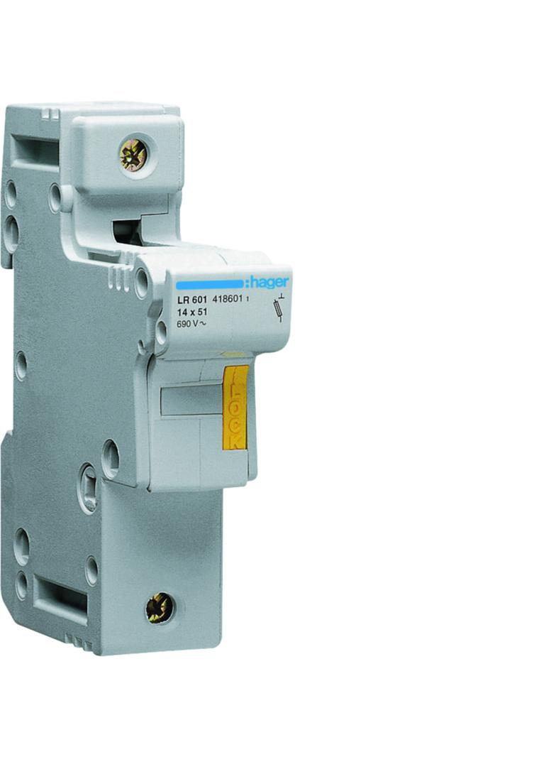 Rozłącznik bezpiecznikowy cylindryczny 1P 14x51mm LR601 HAGER