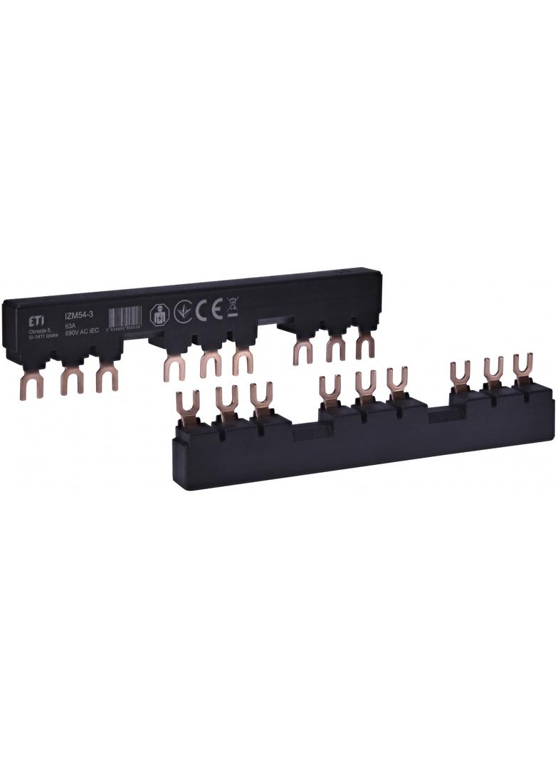 IZM54-3 Izolowana szyna łączeniowa (do 3xMPE25+styk pomocniczy)