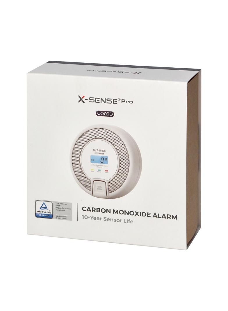 Bateryjny czujnik tlenku węgla z przyciskiem TEST żywotność 10 lat zgodność z normą EN 50291-1:201 C