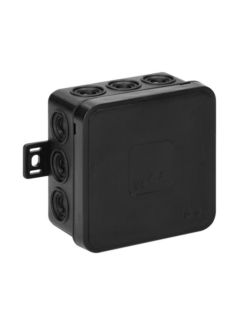 Puszka n/t CLICK IP54 12 przepustów kablowych 75x75x41mm czarny OR-JB-13802/B ORNO