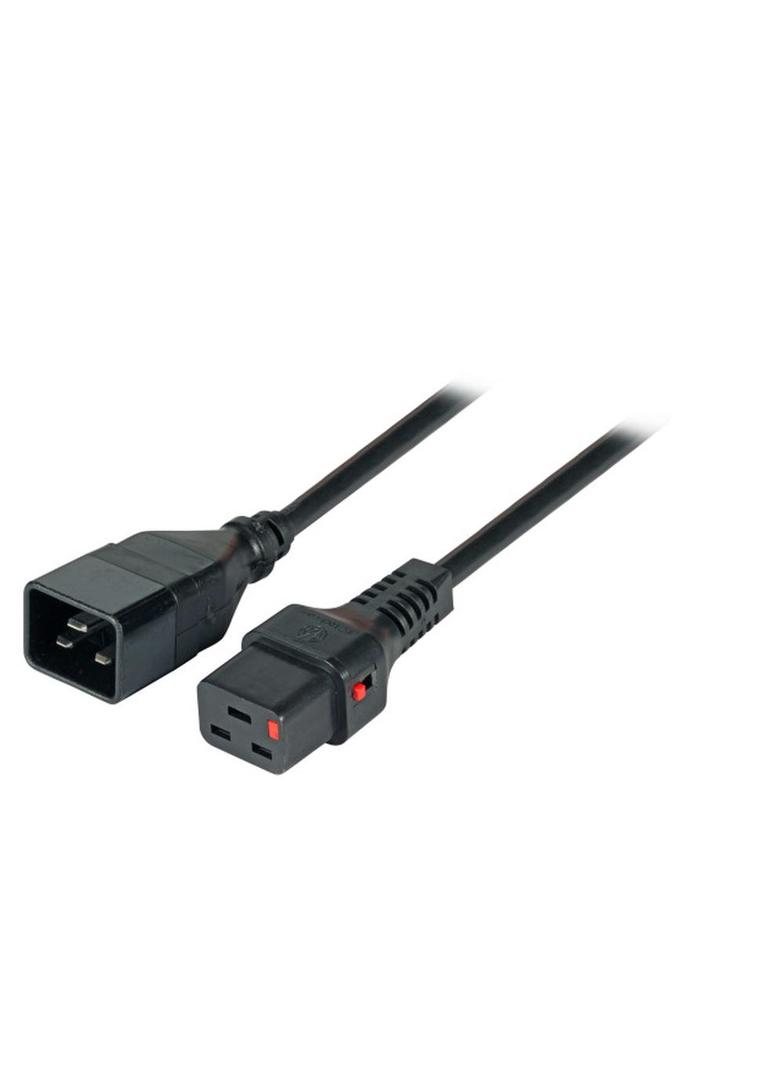 Przedłużacz IEC C20 180° - IEC C19 180° z blokadą IEC 2m