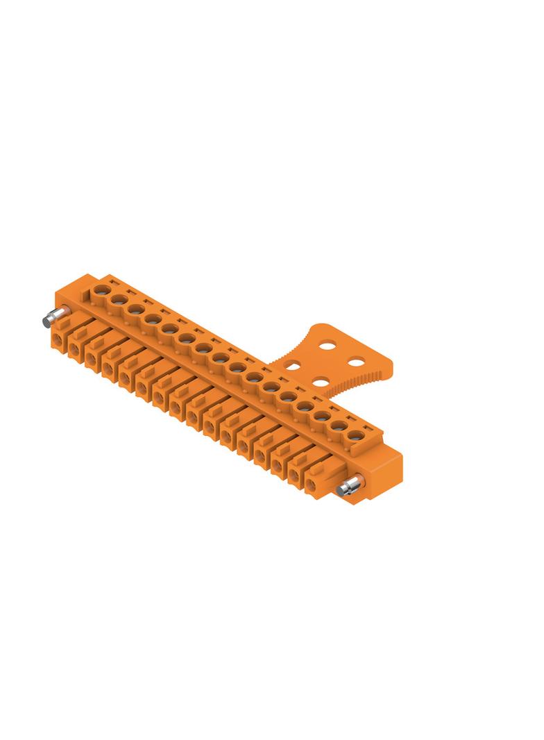 BCZ 3.81/16/180FZE SN OR BX Wtyk PCB (złącze wiązki), 3.81 mm, Liczba biegunów: 16, Przyłącze z jarzmem /50szt./ 1236690000 WEIDMÜLLER