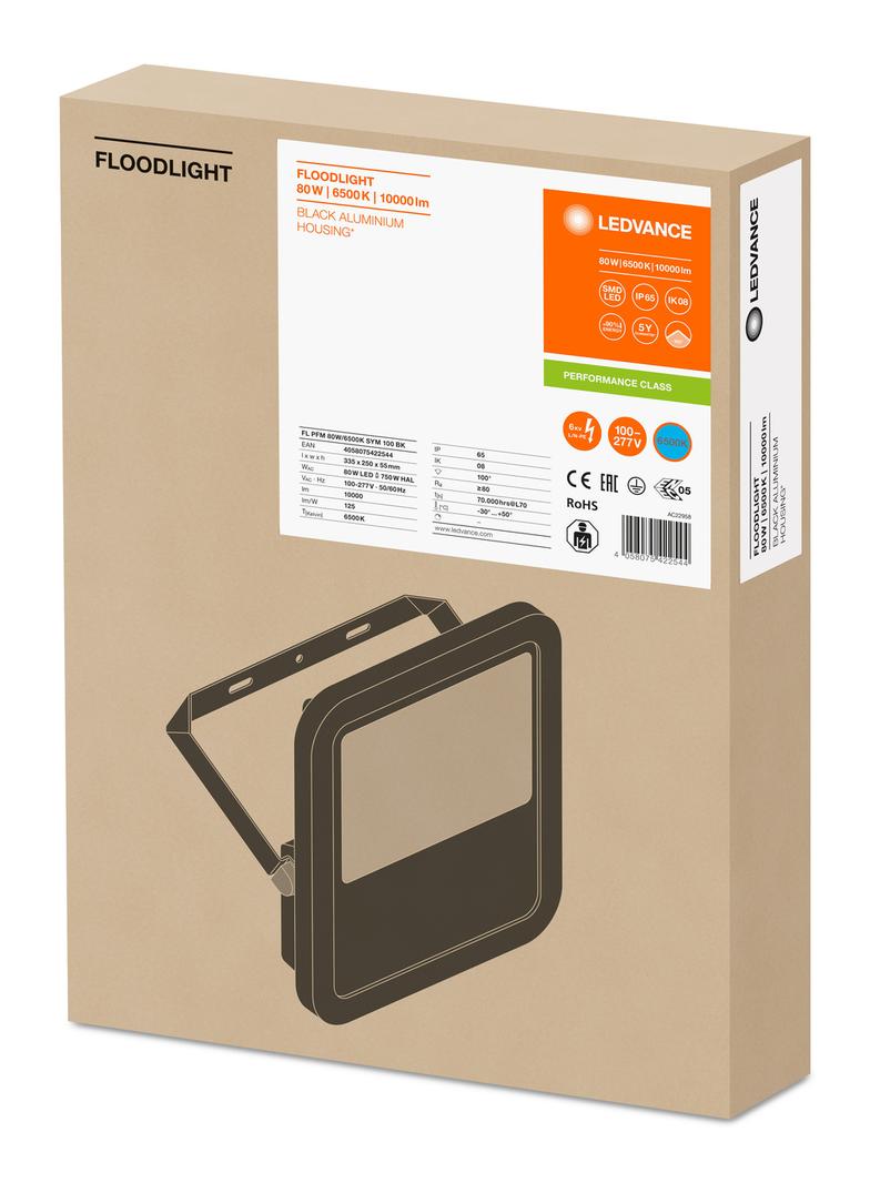 Naświetlacz FLOOD LED PERFORMANCE 80W 6500K SYM 100 black