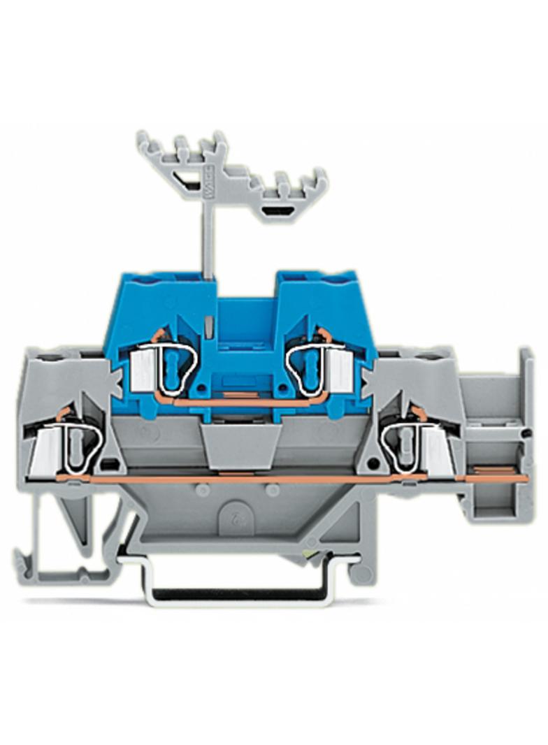 złączka dwupiętrowa L/L 2,5 mm2 szara/niebieska
