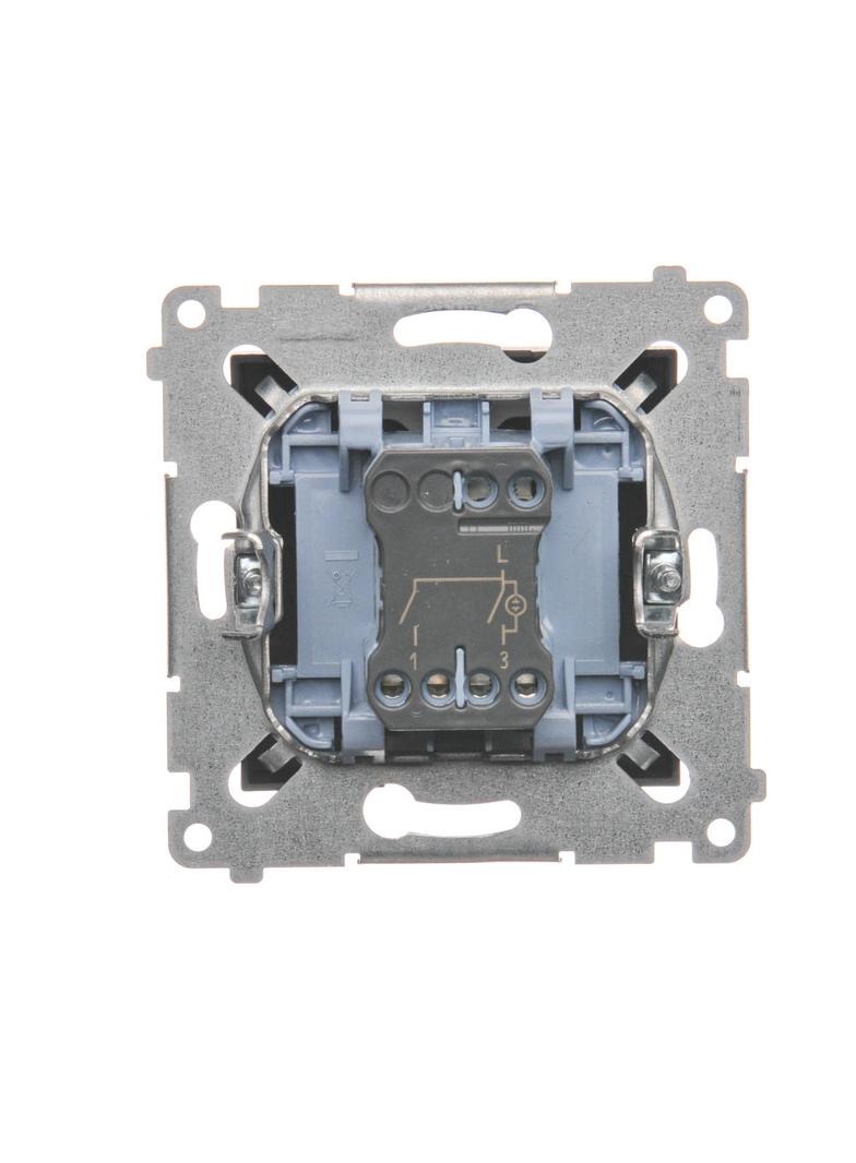 Simon 54 Łącznik świecznikowy z podświetleniem LED i do wersji IP44 16A 250V zaciski śrubowe brąz mat *Posiada wkładkę DU1W DW5ABL.01/46 KONTAKT