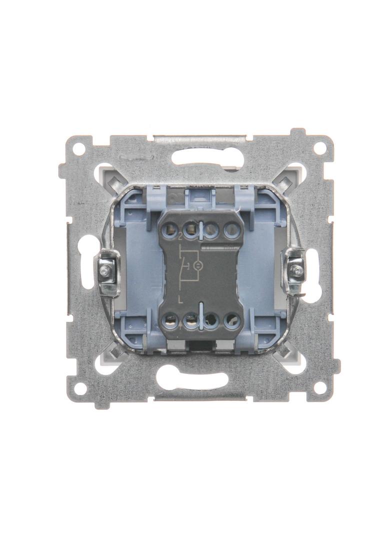 Simon 54 Przycisk pojedynczy zwierny z podświetleniem LED bez piktogramu 16A z. śrub. biały