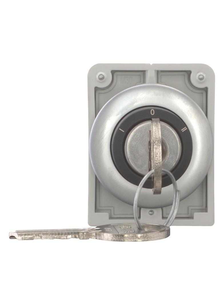 M30C-FWRS3-RS-A1 Przełącznik kluczykowy 30mm 3 położeniowy bez samopowrotu zamek Ronis kluczyk wyj.