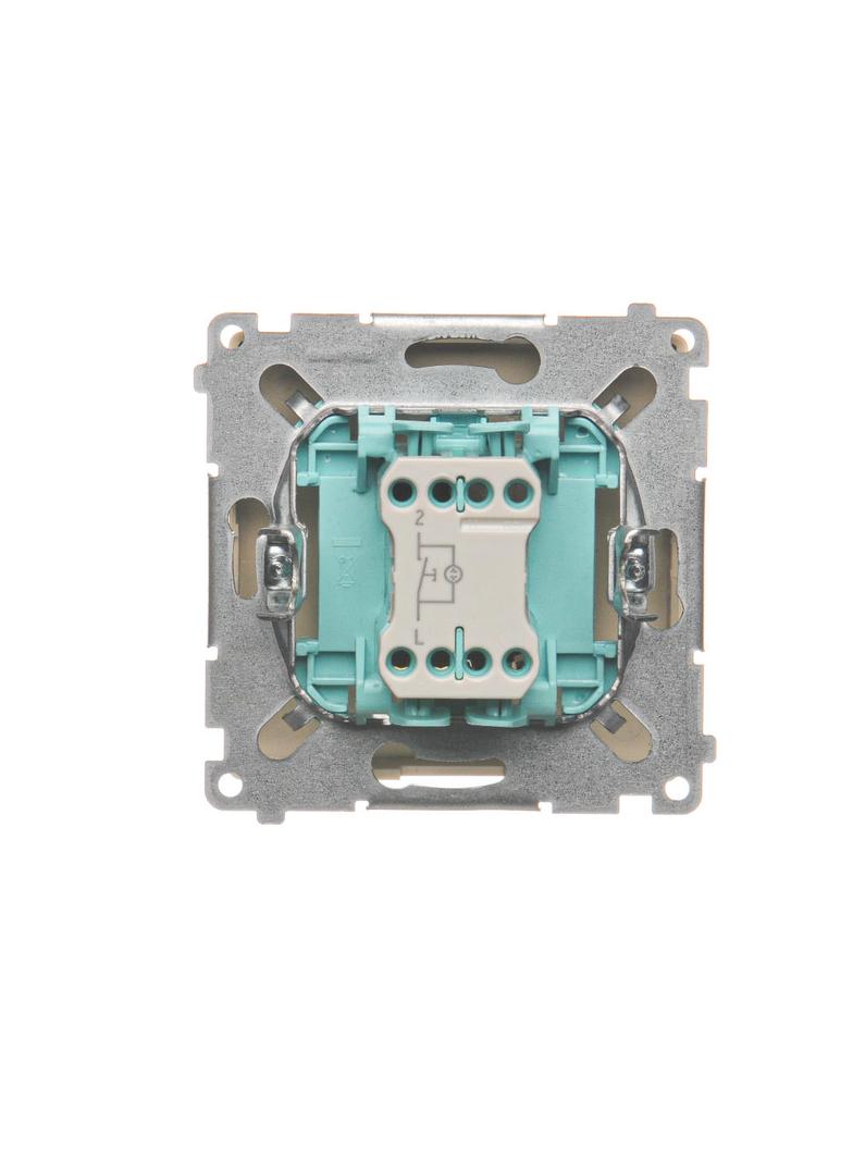 Simon Basic Przycisk dzwonek z podświetleniem LED 10A szybkozłączka beż