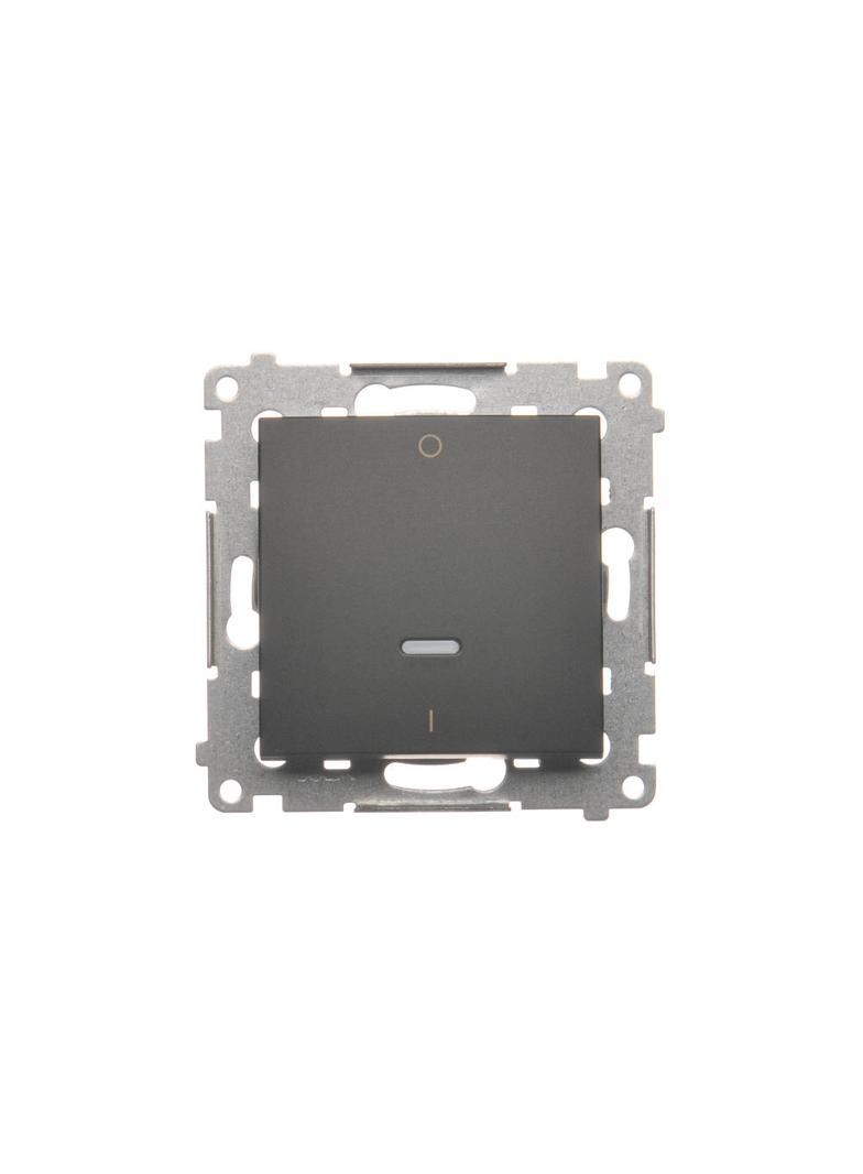 Simon 54 Łącznik dwubiegunowy z podświetleniem LED 10A szybkozłączka czarny