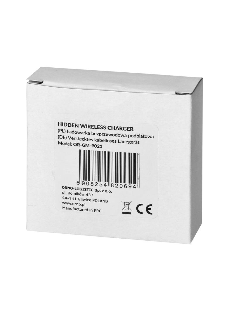 Bezprzewodowa ładowarka indukcyjna do podblatowego montażu 10W standard Qi V1.2 czarna OR-GM-9021 OR