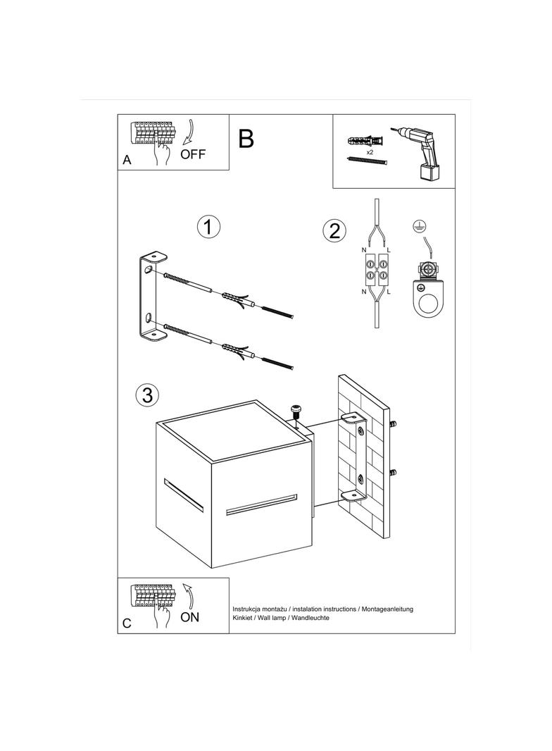 Sollux Kinkiet LOBO szary SL.0205