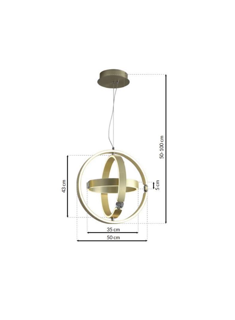 Milagro lampa wisząca LED Sirius 80W 4000lm 4000K złota ML6187