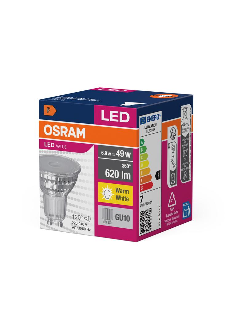 Lampa LED VALUE non-dim PAR16 80 120° 6,9W 830 GU10