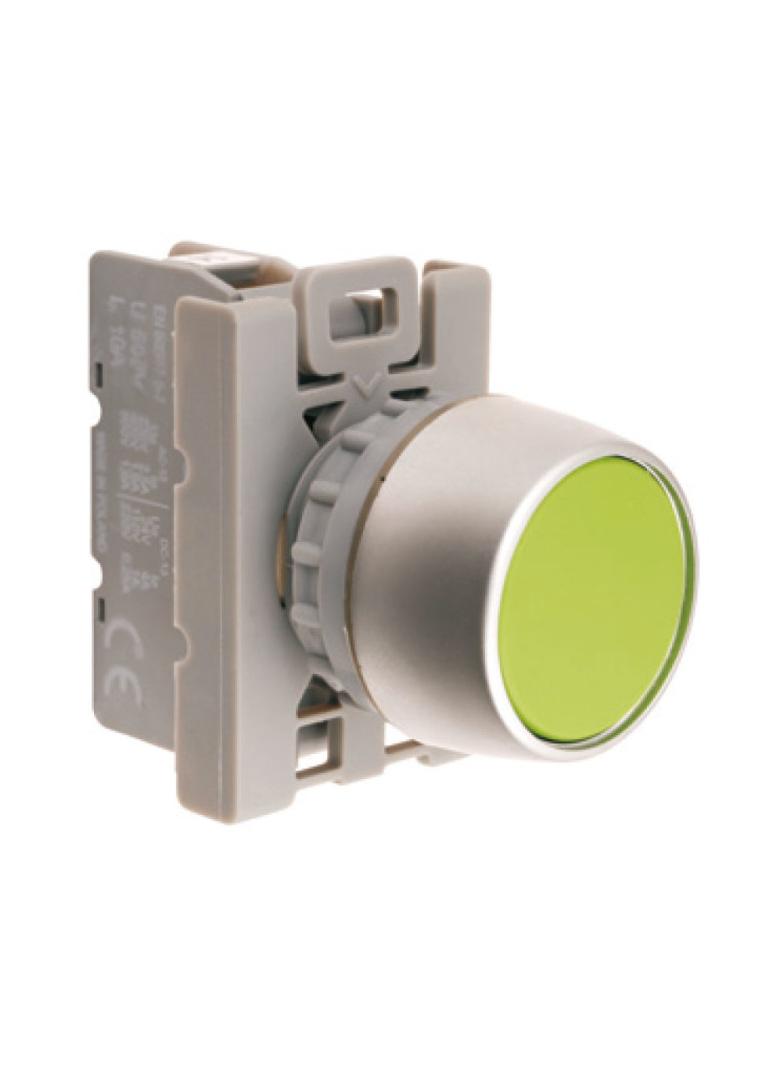 PRZYCISK KRYTY ZIELONY 1 ROZ PIERŚCIEŃ CZARNY