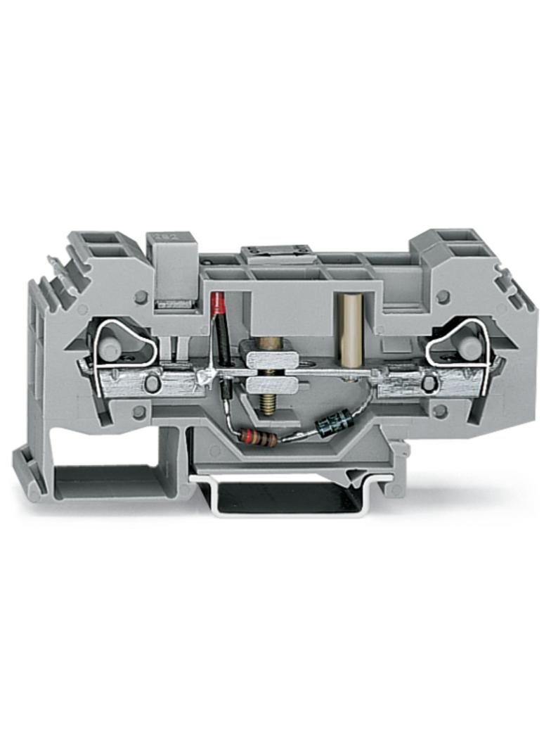 złączka do kontroli doziemień 6 mm2 230 V szara