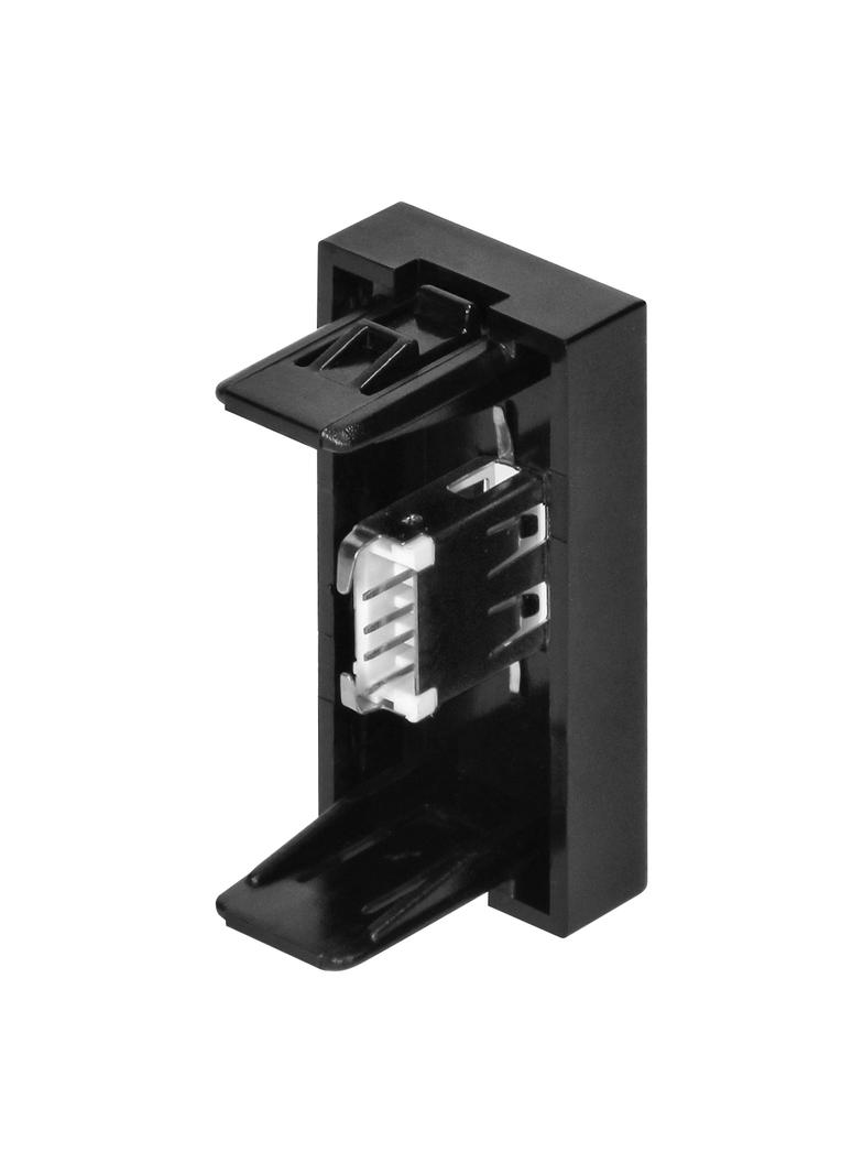 NOEN USB data, gniazdo modułowe 22,5x45mm USB data 2.0, czarne OR-GM-9010/B/USBDATA ORNO