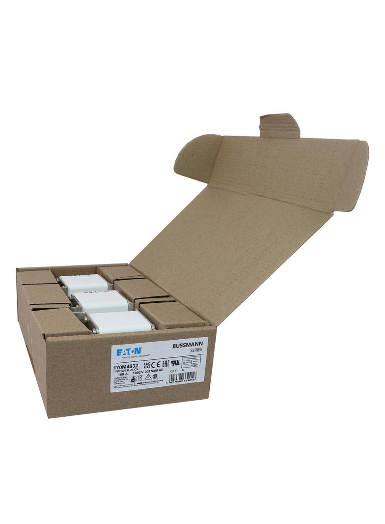 160A 1000V 00TN/80 aR INDICATOR FUSE Wkładka szybka 160A AC 1000V rozmiar 00 30x47x98 mm aR, 170M483