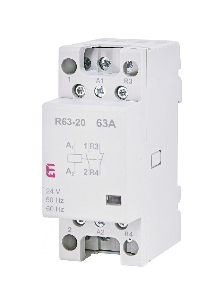 R 63-11 230V - Stycznik modułowy 63A styk zwierny i rozwierny (2 mod. 2 bieg.)
