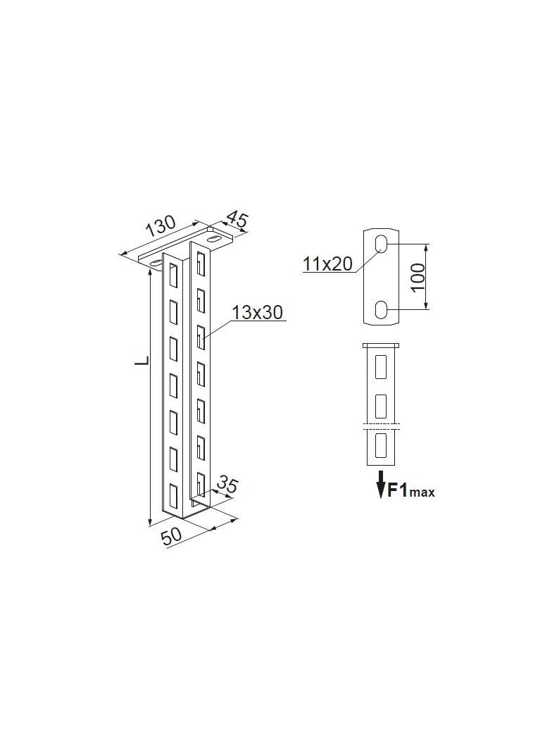 WPCB3000 Wspornik sufitowy