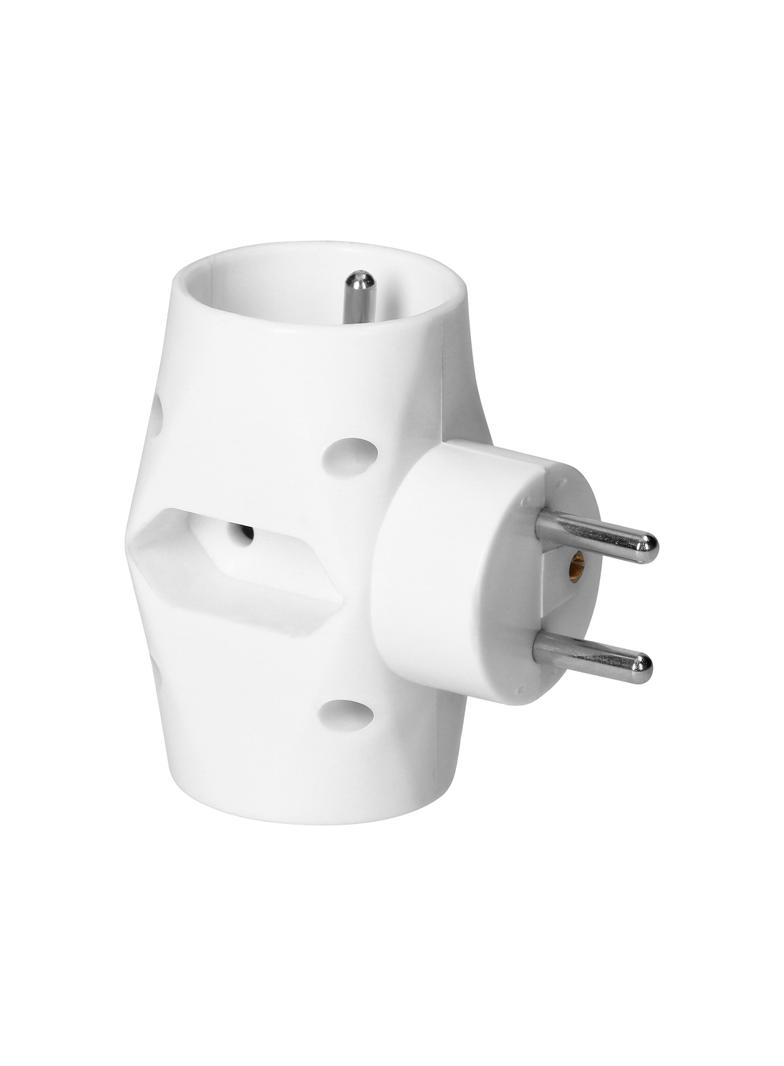 Rozgałęźnik 2x2P+Z, 1x2P/II, biały OR-AE-13221 ORNO