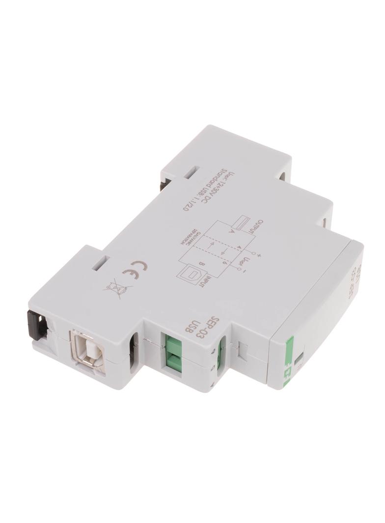 Separator / wzmacniacz linii USB 1 moduł zasilanie 5V DC montaż na szynie DIN SEP-03USB F&F