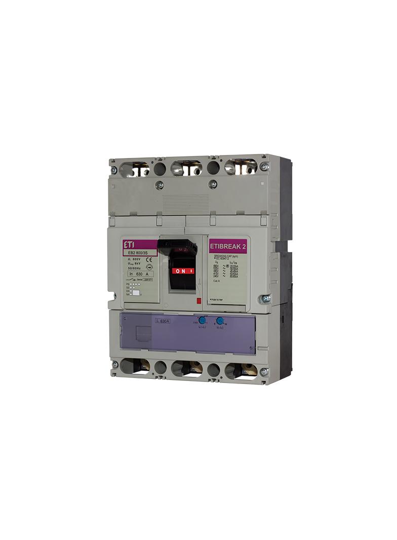 Wyłącznik mocy 36kA wyzw. TM (regulacja magnetyczna) EB2 800/4LF 800A 4p 004672205 ETI
