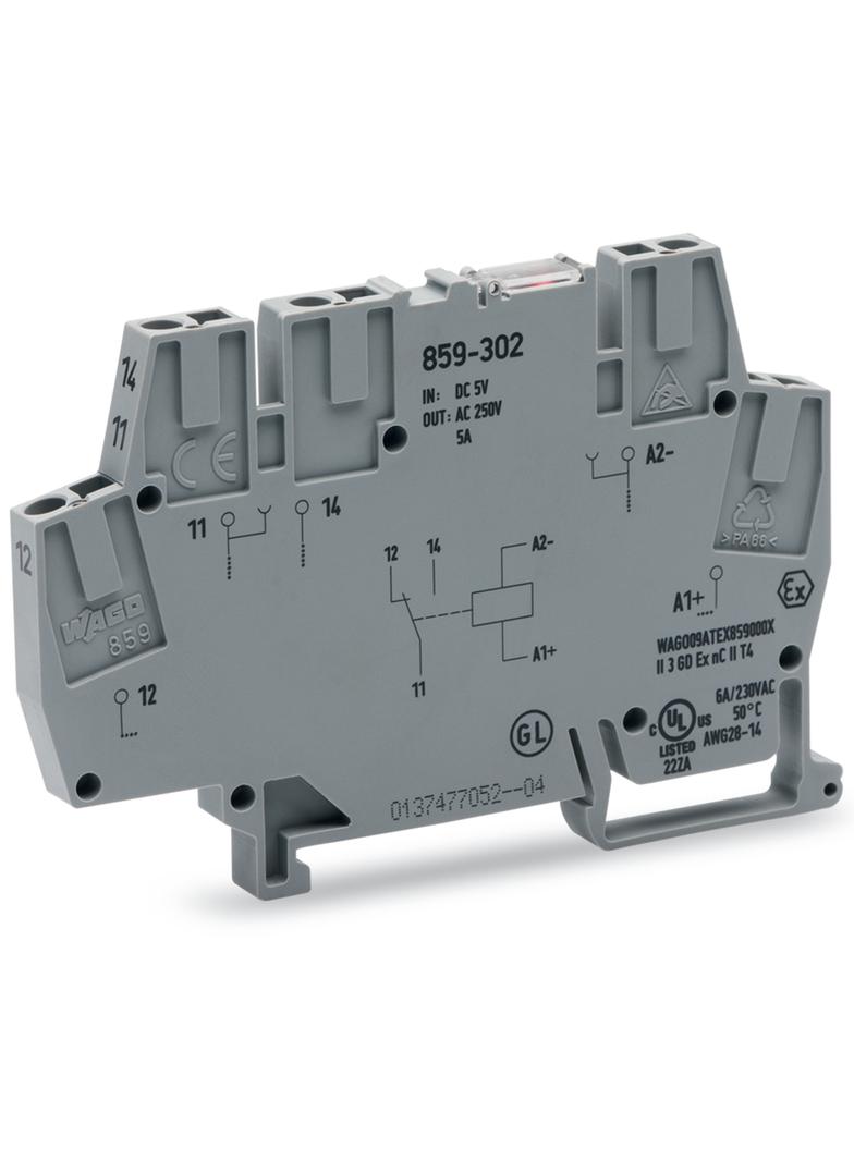 Złączka z przekaźnikiem minaturowym 220V DC 1P 859‑308 /10szt./ WAGO
